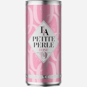 Вино La Petite Perle розовое полусладкое безалкогольное, 250мл, 250 мл