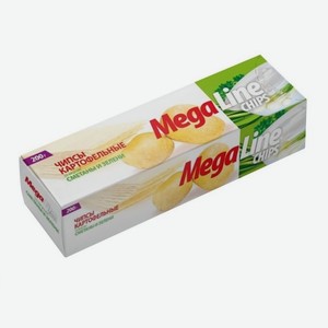 Чипсы MegaLine со вкусом сметаны и зелени, 200 г