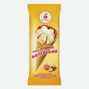 Мороженое рожок пралине Филевский, 120 г
