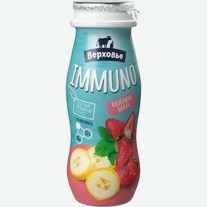 Продукт кисломолочный Верховье Immuno Клубника, банан 2% БЗМЖ 90г