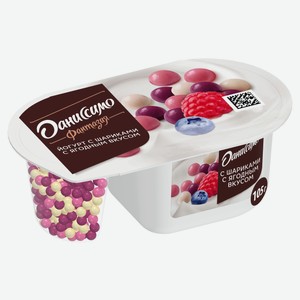 Йогурт густой ложковый «Даниссимо» Фантазия с шариками с ягодным вкусом 6,9%, 105 г