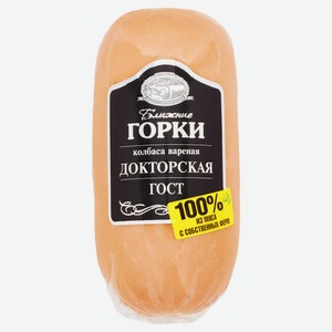 Колбаса вареная «Ближние горки» Докторская из свинины и говядины ГОСТ, 400 г