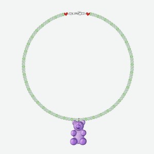 MANIOVICH.AM Колье из бисера с большим мишкой Gummy, 1 шт.