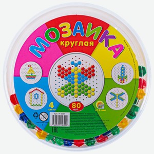 Мозаика Рыжий Кот круглая 80 элементов М-5655