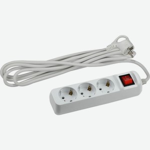 Удлинитель бытовой Эра UX-3es-3m с заземлением выключателем 3 розетки 3м 1шт.