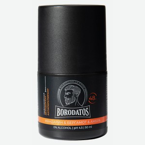 Дезодорант-антиперспирант ролик мужской Borodatos Мандарин, Бергамот, Амбра 50мл