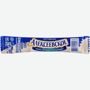 Молоко Алексеевское цельное сгущенное с сахаром 8.5% БЗМЖ 7г