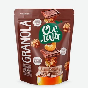 Мюсли гранола с медом шоколадом и орехами Оллайт 280г