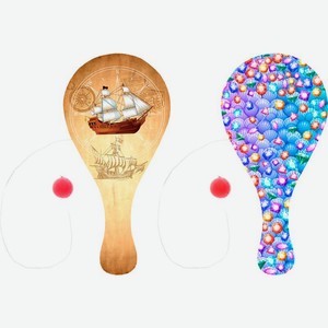 Ракетка с мячом на резинке в ассортименте 1шт.