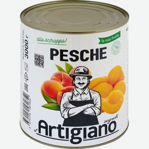 Персики ARTIGIANO Zigui, половинки в сиропе, 3кг