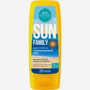 Крем Bio Cosmetolog Professional Sun Family Spf 30 водостойкий солнцезащитный 200мл