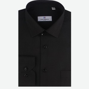 DS001T-10 Рубашка муж. с дл.рук черн.44-45