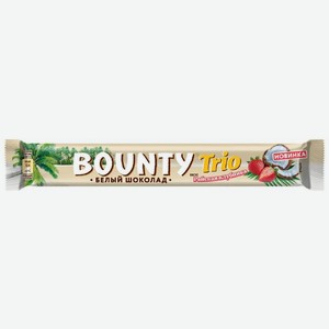 Шоколад Bounty Trio Райская клубника белый, 3х26г