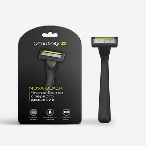 INFINITY Бритва мужская  NOVA BLACK , 6 кассет, многоразовая, 5 лезвий, 1 шт.