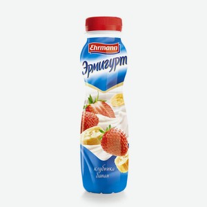 БЗМЖ Напиток йогуртный Ehrmann Эрмигурт клубника/банан 1,2%