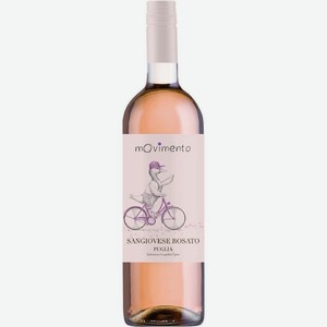 Вино Movimento Sangiovese Rosato Puglia розовое полусладкое 9.5% 750мл, 750 мл