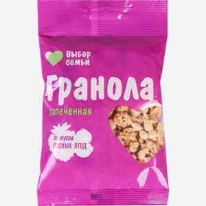 Гранола ВЫБОР СЕМЬИ запеченная со вкусом лесных ягод, Россия, 60 г
