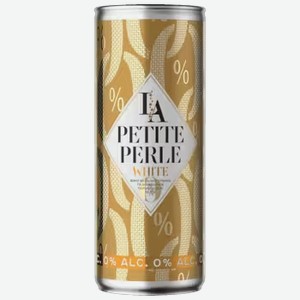 Вино игристое La Petite Perle безалкогольное белое полусладкое 0,25 л ж/б