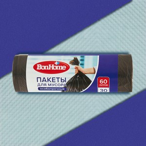 Пакеты для мусора 60л, 30шт_кп