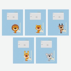 Тетрадь школьная Listoff на скрепке в линию 12 листов