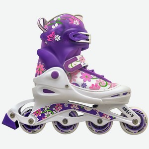 Коньки роликовые ACTIWELL Раздвижные,р.34-37 д/дев. PW-117, Китай