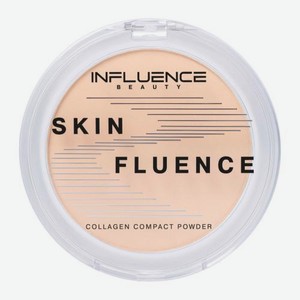Компактная пудра для лица с коллагеном тон 01 Светло-бежевый Influence Beauty Skinfluence
