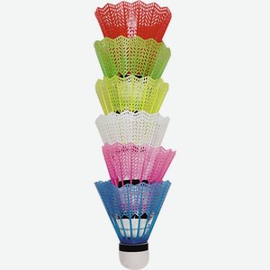 Набор воланов ЧТМ fantasy brands для бадминтона, цветные GFSP04-S, Китай, 6 шт