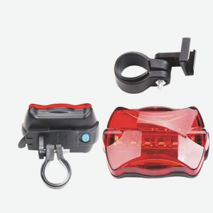 Фонарь велосипедный ECOS задний 5 диодов 4 режима VEL-14 000612, Китай