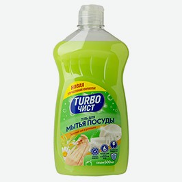 Гель Для Мытья Посуды Турбочист, Зелёный Чай И Ромашка, 500 Мл