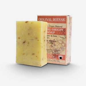 ORIGINAL BOTANIC Мыло кусковое натуральное Лаванда и Овес Natural Origin Solid Soap With Lavender & Oats, 100 г