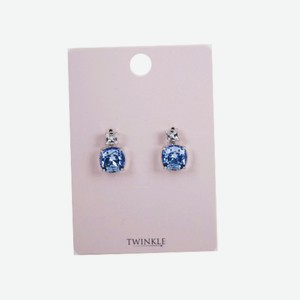 TWINKLE Серьги Blue CZ, 1 пара