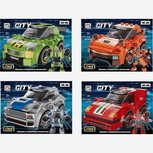 Игрушка Unic-Toys Машинка-трансформер конструктор в ассортименте 1шт., 1 шт