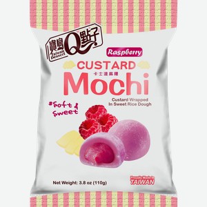 Кондитерское изделие QIDEA Моти с заварным кремом со вкусом малины, 110г