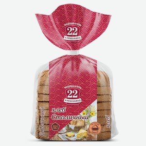 Хлеб ржано-пшеничный Столичный «Хлебозавод № 22» на закваске нарезка, 340 г