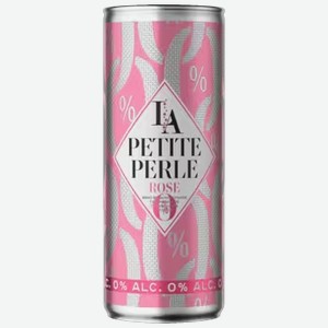 Вино игристое La Petite Perle безалкогольное розовое полусладкое 0,25 л ж/б