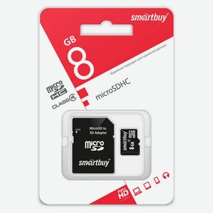 Карта памяти SmartBuy micro SDHC 8Гб