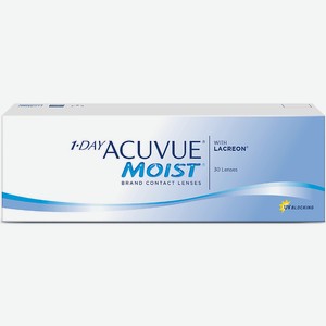 ACUVUE Однодневные контактные линзы 1-DAY ACUVUE MOIST with LACREON, -5.25 / 8.5 / 14,2 / 30 шт.