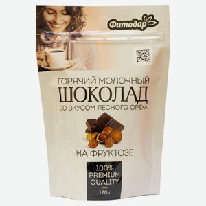 Горячий шоколад «Фитодар» со вкусом лесного ореха на фруктозе, 170 г