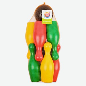 Боулинг детский ONE TWO FUN 10 кеглей + 2 шара