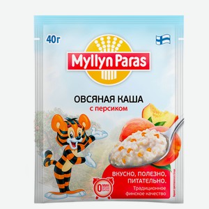 Каша моментального приготовления Myllyn Paras Тигренок Овсяная с персиком, 40 г