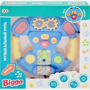 Игрушка BIGGA Музыкальный руль со световыми и звуковыми эффектами, Арт. ZH308047