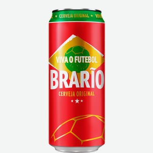 Пиво светлое BRARIO пастеризованное 4,3%, 0.45л
