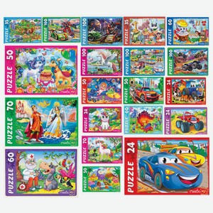 Пазл картонный  МАКСИ-ПАЗЛЫ , АССОРТИ, 180х125х40 мм, РК, ш/к 84580