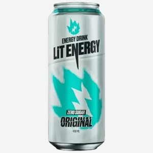 Энергетический напиток Lit Energy Original Zero Sugar 0,45 л ж/б