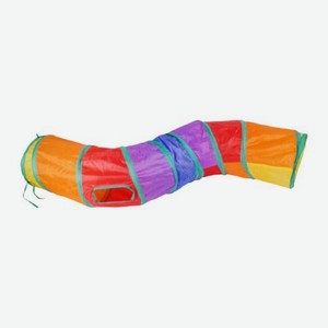 Тоннель для кошек игровой цветной 120*25см