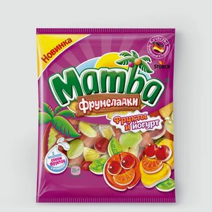 Жевательный мармелад «Mamba» фрумеладки Фрукты и йогурт, 72 г