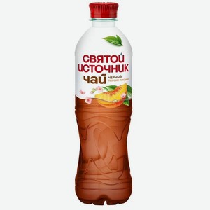 Холодный чёрный чай Святой Источник персик-жасмин, 500мл