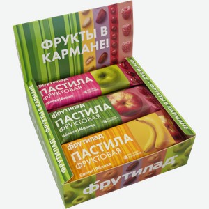 Пастила со вкусом яблоко-вишня/яблоко-малина/банан-яблоко Фрутилад 30г в ассортименте 30 г