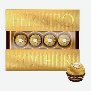 Конфеты Ferrero Rocher из молочного шоколада с начинкой из крема и лесного ореха 125г 125 г