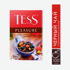 Чай черный Tess Pleasure с шиповником и яблоком листовой 100